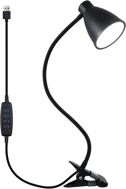 Photo 1 of 38 LED Clamp Desk Lamp, 3 Color Temperature, 10 Brightness dimmable, Eye Caring Clip on Reading Light for Children, 360 ° Flexible gooseneck Clip Table lamp