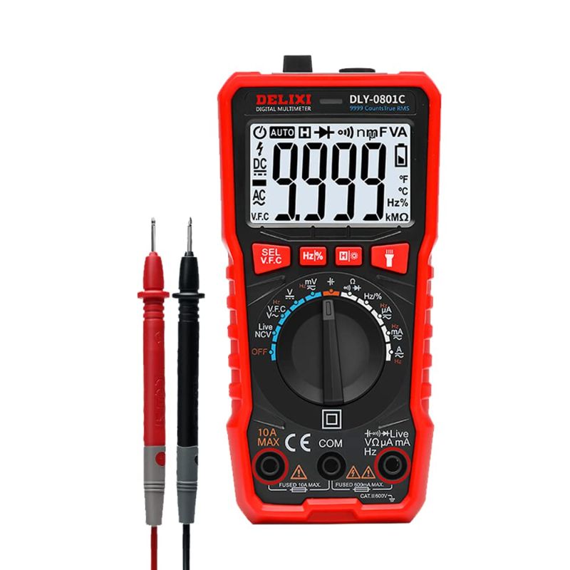 Photo 1 of DELIXI Digital Multimeter Mini Smart Ture Rms Ac Dc Ncv Auto Range 10000 Counts Tester Hz VFC Voltage Meter for Home, Automotive
