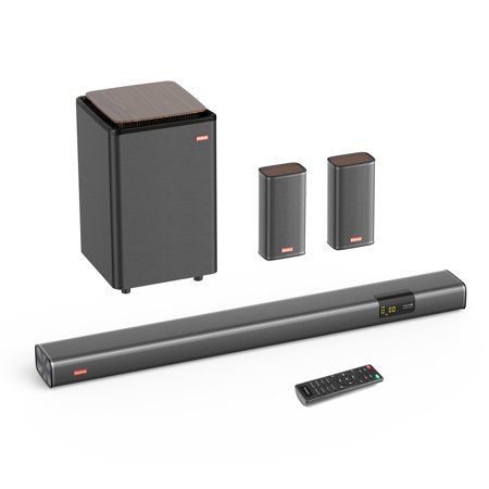 Photo 1 of IDEAPLAY 5.1 Channel Home Theater Surround System 35 Inch Sound Bar for TV with Subwoofer Speakers with Wireless Bluetooth 5.0 Home Audio with Optic
