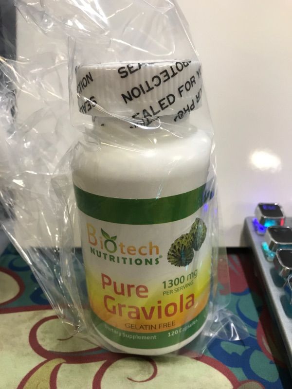 Photo 2 of Biotech Nutritions Graviola 100% Pure Graviola 1300mg Per Servings 120 Capsules Per Bottle (Annona muricata) 120 Count (Pack of 1)