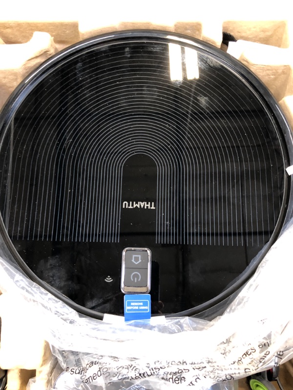 Photo 1 of Thamtu G10 Robot Vacuum with 2700Pa Strong Suction, Super-Thin Robotic Vacuum Cleaner, Compatible with Alexa, Clean Schedule, Self-Charging, Ideal for Pet Hair, Hard Floor, Medium-Pile Carpet (Sliver) Silver