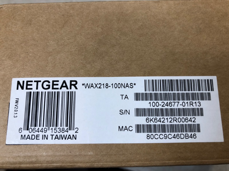 Photo 3 of NETGEAR Wireless Access Point (WAX218) - WiFi 6 Dual-Band | AX3600 PoE Only Speed | 1 x 2.5G Ethernet PoE+ Port | Up to 256 Devices | 802.11ax | WPA3 Security | 2000 sq. ft.