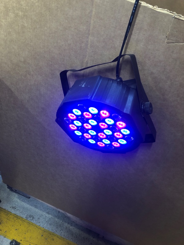 Photo 3 of AOELLIT LED Par Light, RGBW+UV Stage LighT Black Light Super Bright Uplight for Glow Fluorescence Party 