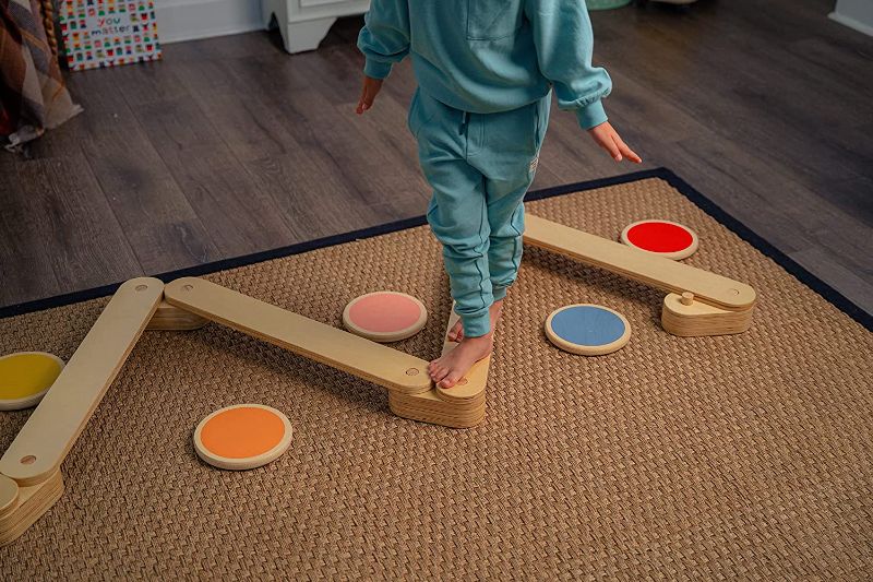 Photo 2 of Avenlur Indoor Balance Beam, Walker, Stepping Stones, Durable Wooden Gymnastics Toy Playset