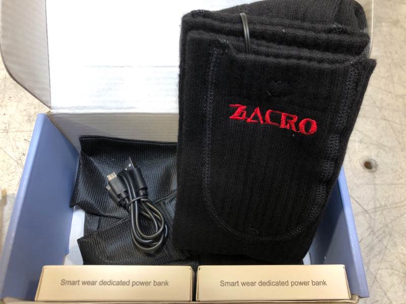 Photo 3 of 1Zacro Heated Socks for Men & Women- 5000 mAh Battery Powered Electric Socks with Wash Bag, Battery Thermal Foot Warmer, Rechargeable Heating Socks for Hunting, Skiing, Hiking 2
