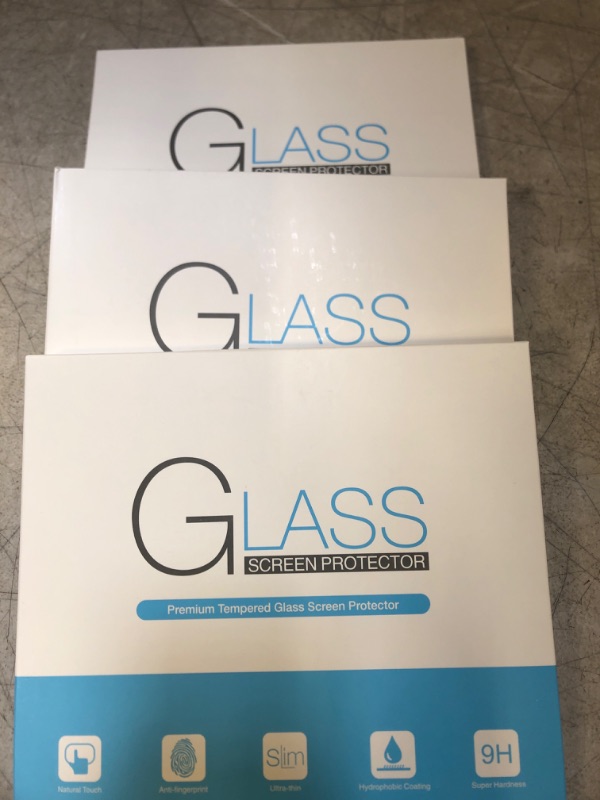 Photo 2 of GLASS SCREEN PROTECTORS  3 COUNT 