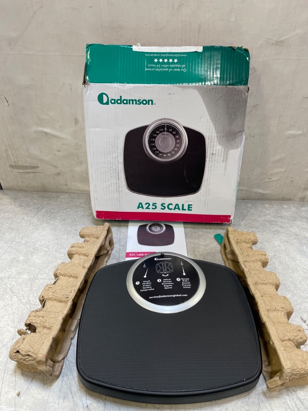 Photo 2 of Adamson A25 Scales for Body Weight - Up to 400 LB, Anti-Skid Rubber Surface, Extra Large Numbers - High Precision Bathroom Scale Analog - Durable with 20-Year Warranty - New 2022