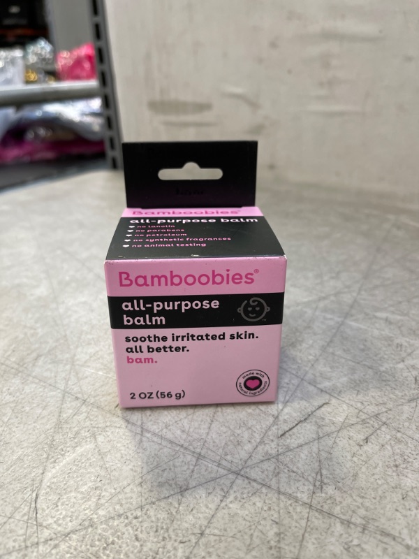 Photo 2 of Bamboobies All-Purpose Balm 2 oz Made with Natural Ingredients Soothe Irritated Skin No Lanolin
EXP 04/2023