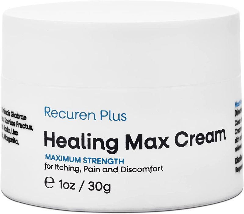 Photo 1 of 2 count Recuren Plus Seborrheic Dermatitis Cream, Max Strength for Psoriasis, Eczema, Folliculitis, Athletes Foot, Jock Itch, Urticaria, Anti-Itch Cream 30g
