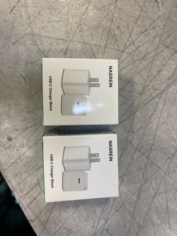 Photo 2 of 2 PACK NASREIN PD Fast Charger 20W,2-Pack USB-C Power Adapter Wall Charger PD3.0 USB Type C Charging Box Brick Plug Block Cube for ipad,iPhone 13/12/11,AirPods,Sumsung Galaxy,Moto,Pixel,Android Cell Phones