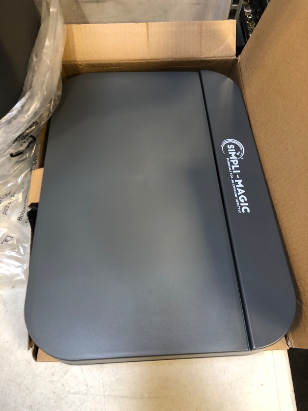 Photo 6 of Simpli-Magic 79503 13 Gallon Touchless Sensor Trash Can, Rectangle Garbage Bin, Perfect for Home, Kitchen, Office, Gray (USED) (MINOR DAMAGE)