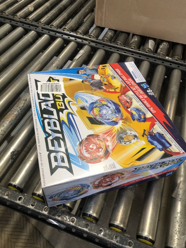 Photo 2 of Beyblade Burst Epic Rivals Battle Set – Complete Set with Beyblade Burst Beystadium, Battling Tops, and Launchers – Age 8+ (Amazon Exclusive) , Yellow