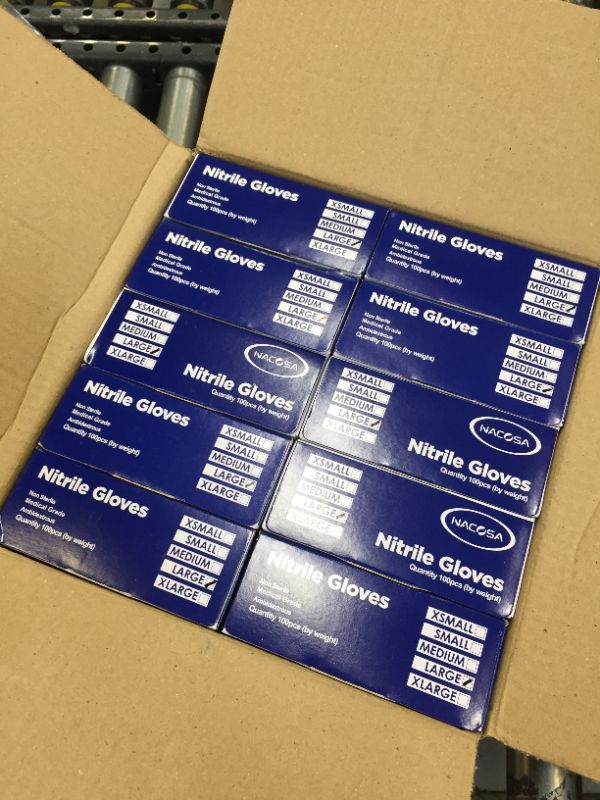 Photo 3 of Nitrile Gloves 1000 Large SIze Disposable Gloves Latex Free Powder Free Medical Exam Glove,Grade 4 Mil,Blue, 10 Boxes