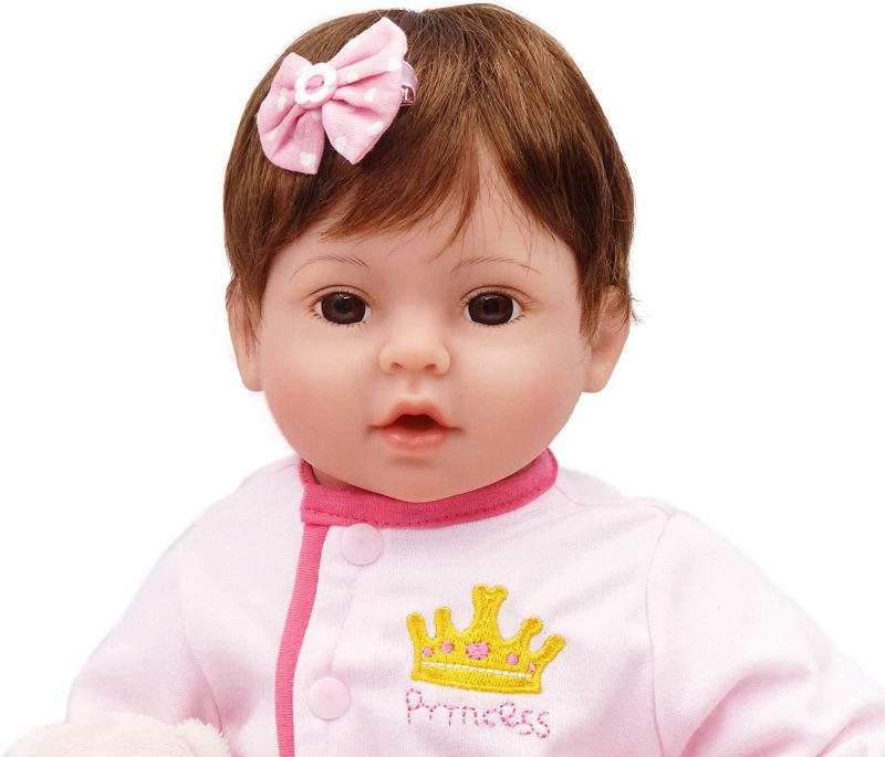 Photo 1 of CHAREX Reborn Baby Doll Handmade Lifelike Realistic Vinyl Girl Doll, 18 inch Weighted Soft Body Toy Gift
