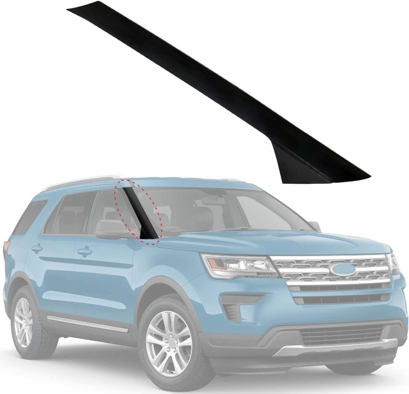 Photo 1 of CARMOCAR A-Pillar Front Molding Windshield Outer Trim Right (Passenger Side) Replacement for Ford Explorer 4 Door 5Outer(Right 1 PACK) WS-Z674-Z539R Right Molding Windshield Outer Trim