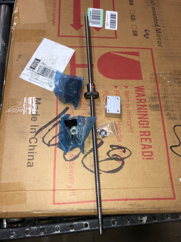 Photo 1 of 23.62 inch / 600mm Ball Screw RM1204 SFU1204 (End Processing) with Metal Ball Screw Nut and BK10/BF10 End Supports for DIY CNC Machine and 3D Printer 600MM SFU1204+BKBF10+Nut Housing+Coupler
