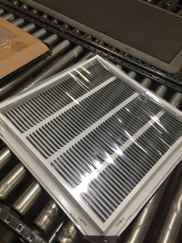 Photo 3 of 20"W x 20"H [Duct Opening Measurements] Steel Return Air Filter Grille (AGC Series) Removable Door, for 1-inch Filters, Vent Cover Grill, White, Outer Dimensions: 22 5/8"W X 22 5/8"H for 20x20 Opening Duct Opening Size: 20"x20"