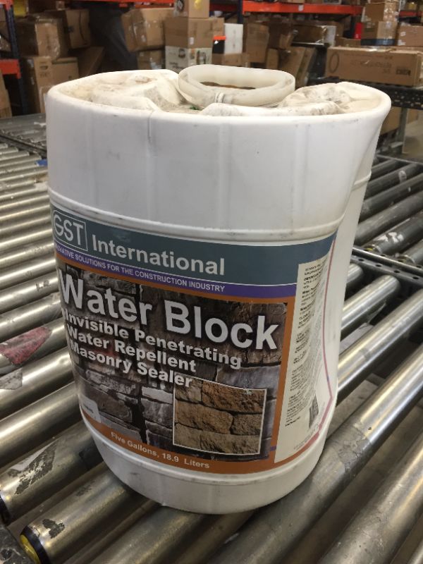 Photo 2 of GST International Water Block Invisible Penetrating Masonry Sealer 5 Gallon Pail --- PAIL IS DIRTY 
 