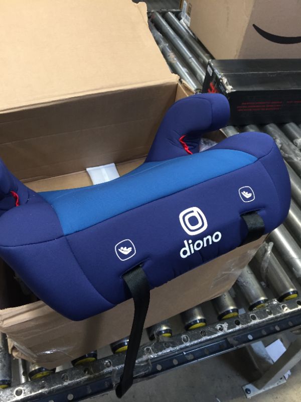 Photo 4 of Diono Solana 2 XL, Dual Latch Connectors, Lightweight Backless Belt-Positioning Booster Car Seat, 8 Years 1 Booster Seat, Blue 2019 LATCH Connect Single Blue