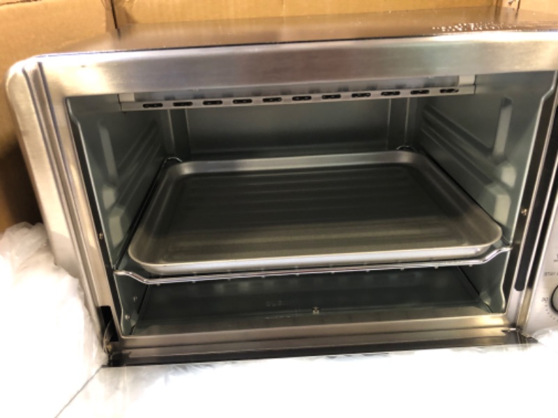 Photo 7 of Toaster Oven 4 Slice, Multi-function Stainless Steel Finish with Timer - Toast - Bake - Broil Settings, Natural Convection - 1100 Watts of Power, Includes Baking Pan and Rack by Mueller Austria ------- OUT OF THE BOX NEW