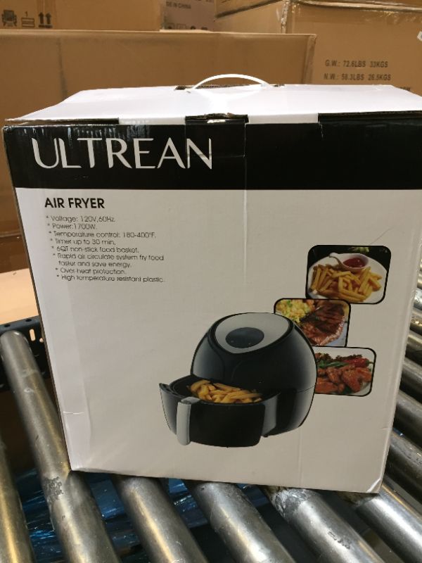 Photo 4 of Ultrean 6 Quart Air Fryer, Large Family Size Electric Hot Air Fryers XL Oven Oilless Cooker and Air Fryer Accessories, Set of 6 Fit All 5.8Qt,6Qt Air Fryers, BPA Free, FDA Compliant, XL