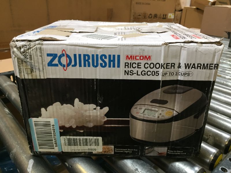 Photo 4 of Zojirushi NS-LGC05XB Micom Rice Cooker & Warmer, 3-Cups (uncooked), Stainless Black
