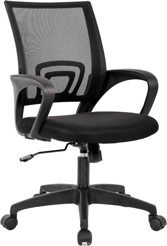 Photo 1 of Home Office Chair Ergonomic Desk Chair Mesh Computer Chair with Lumbar Support Armrest Executive Rolling Swivel Adjustable Mid Back Task Chair for Women Adults, Black
