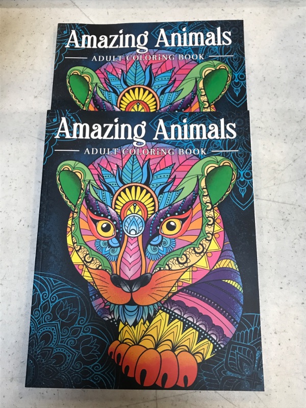 Photo 2 of 2CT - Amazing Animals: Adult Coloring Book, Stress Relieving Mandala Animal Designs