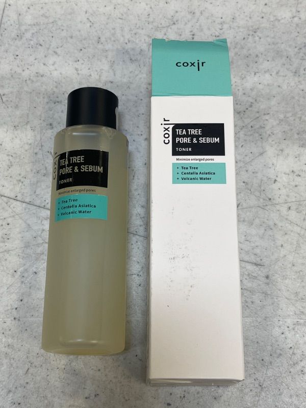 Photo 2 of [COXIR] Tea Tree Pore & Sebum Toner (150ml / 5.07 oz) Volcanic water toner, Oil balance, Pore minimizer, Sebum control ++WAS FACTORY SEALED I TWISTED THE TOP++