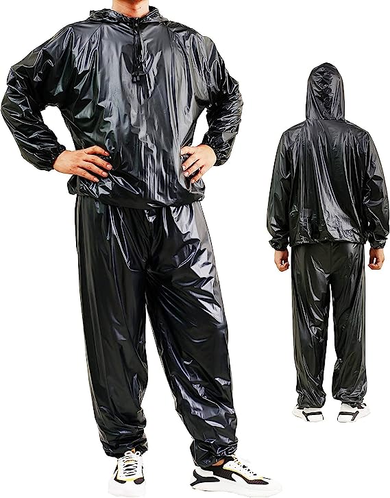 Photo 1 of BADUS Sauna Suit Sweat Suits for Womens Men Sports Fitness Heavy Duty Sweat Clothing Exercise Gym Unisex Anti-Rip PVC Suit - ++FACTORY SEALED++ / SIZE : UNKNOWN (MIGHT BE A 2XL)
