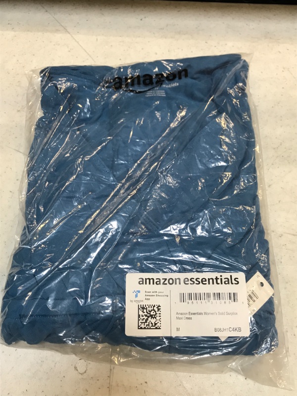 Photo 1 of Amazon Essentials Women's Waisted Maxi Dress (Available in Plus Size) Rayon Blend Blue Medium
