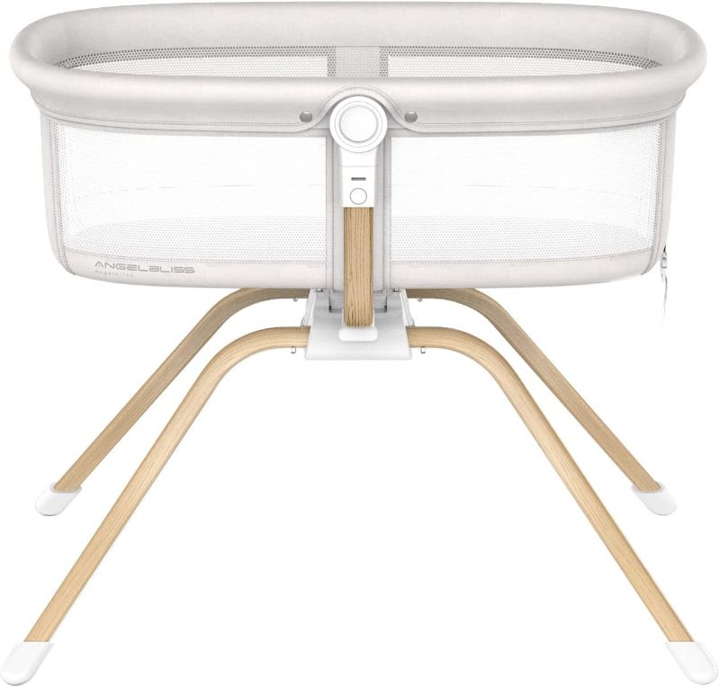 Photo 1 of ANGELBLISS 3 in 1 Rocking Bassinet & Baby Bassinet Bedside Crib, One-Second Convert Travel Portable Bassinet Newborn Baby (White) - BOX DAMAGED -