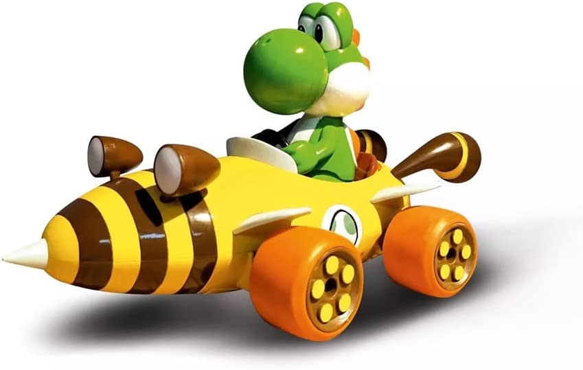 Photo 1 of Carrera 181065 RC Official Licensed Mario Kart Bumble V Yoshi 1:18 Scale 2.4 GHz Remote Radio Control Car with Rechargeable LiFePO4 Battery - Kids Toys Boys/Girls - ITEM IS IDRTY FROM USE AND HAS SCRATCHES -
