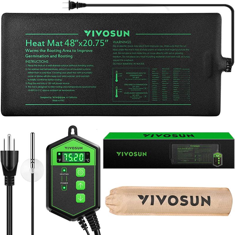 Photo 1 of VIVOSUN 48"x20.75" Seedling Heat Mat and Digital Thermostat Combo Set
