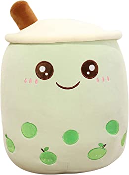 Photo 1 of Cute Plush Boba Milk Tea Stuffed Teacup Pillow Soft Bubble Tea Cup Plushie Toy Kawaii Cartoon Gift for Kids Home Decor - Sealed
