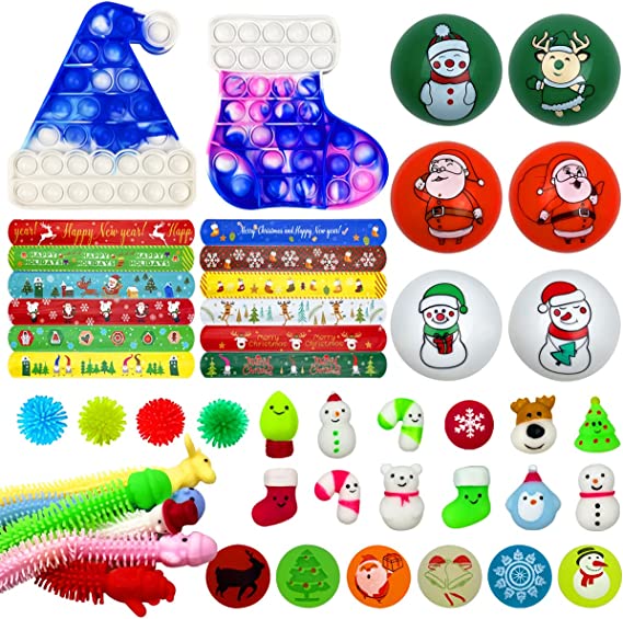Photo 1 of 2CT - Jofan 48 PCS Christmas Fidget Toys Pack for Kids Boys Girls Toddlers Christmas Party Favors Stocking Stuffers Gifts School Classroom Prizes
