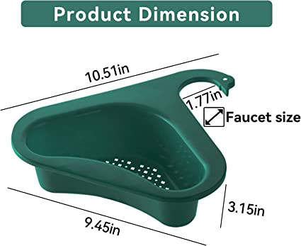 Photo 2 of Zecalaba Swan Drain Strainer Basket 2 PACK Plastic Kitchen Garbage Disposal Stopper Sink Corner Accessories for Faucets Diameter Max 1.8 inches, Green