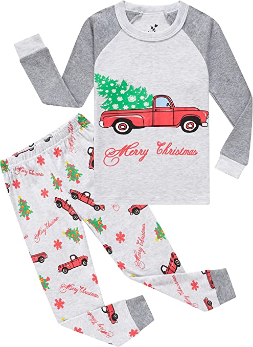 Photo 1 of Girls Christmas Pajamas Children PJs Gift Set Kids Cotton Sleepwear
SIZE 2
Color: Grey-train-tree

