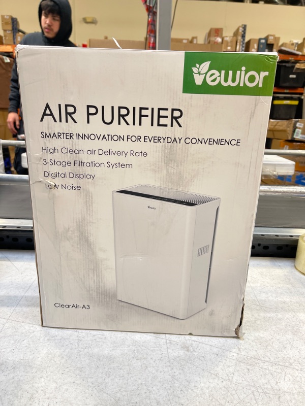 Photo 2 of Air Purifier, Home Air Purifiers For Large Room Up To 1620 sq.ft, VEWIOR CLEAN AIR A3 True HEPA Air Filter With 5 Timer Settings 3 Fan Speeds, Ultra-Quiet Air Cleaner For Pets Dander Hair Smoke Smell Pollen
