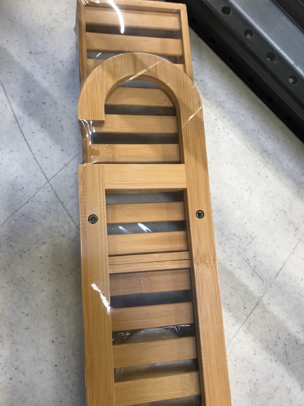 Photo 1 of 3 Tray Bamboo Shower Caddy, The Perfect Over Shower Head Or Over Door Shower Caddy. Unique Among Shower Caddies, It Comes With An Additional Hook, Allowing It To Be Hung Anywhere In Your Shower  -- FACTORY SEALED --