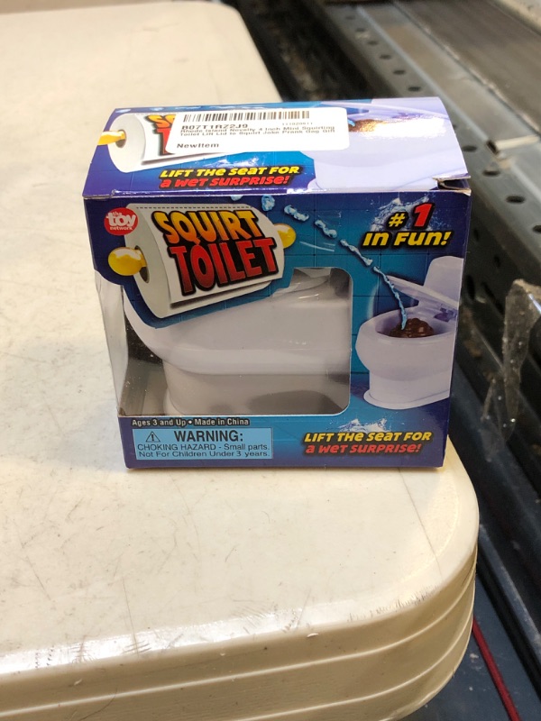 Photo 2 of ArtCreativity 4 Inch Squirt Toilet - Gag Gift for Kids and Adults with 3D Poo Emoticon - Lift Seat to Spray Water - Funny Water Squirting Prank Toy - Hilarious Prankster Joke Stuff for Boys and Girls