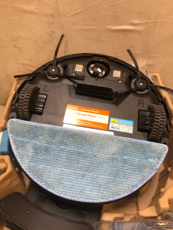 Photo 5 of ILIFE Robot Vacuum and Mop Combo - Smart Robotic Vacuum Cleaner with WiFi/Alexa/APP - Slim Self Charging Automatic Vacuum Cleaner Robot Ideal for Hardwood Floor Carpet Pet Hair(V5s Plus)