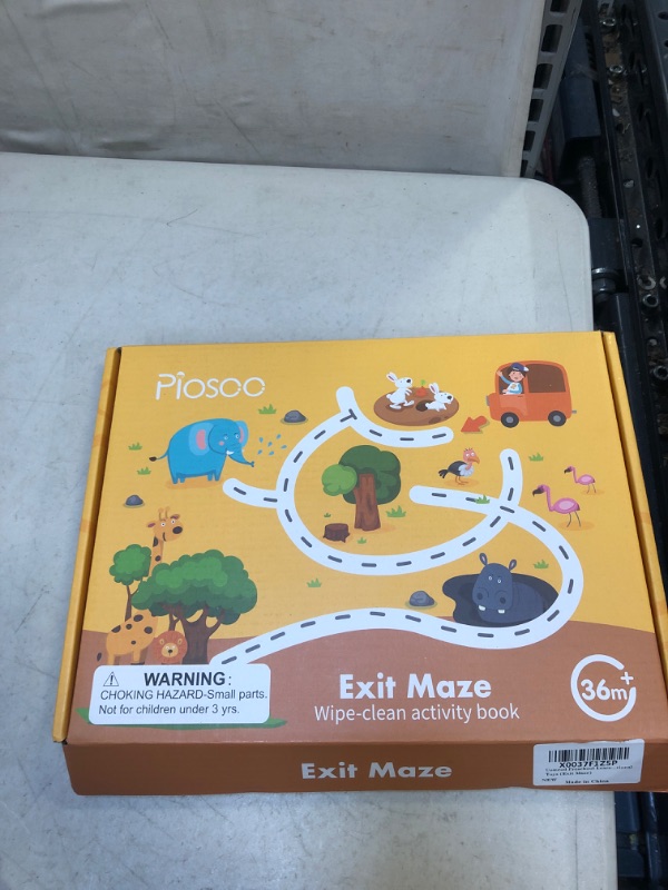 Photo 2 of Uomeod Preschool Learning: Practice Line Activities for 2 3 4 5 6 Year Olds | Erasable and Reusable Toddler Learning Games with 2 Dry Erase Markers | Montessori Educational Toys (Exit Maze)