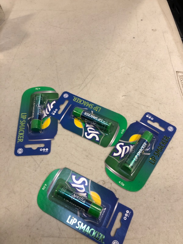 Photo 1 of Lip Smacker Sprite Flavored Lip Balm Matte Clear, Soda Flavored, Coke Flavor Collection Sprite t (Pack of 4