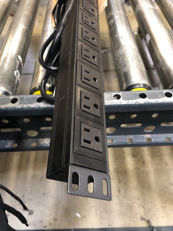 Photo 4 of BTU Power Strip Surge Protector Rack-Mount PDU, 8 Right Angle Outlets Wide-Spaced, Mountable Power Strip Heavy Duty for Server Racks, Commercial, 160 Joules, 15A/125V, 6FT SJT 14AWG Power Cord, Black 1 Pack Black