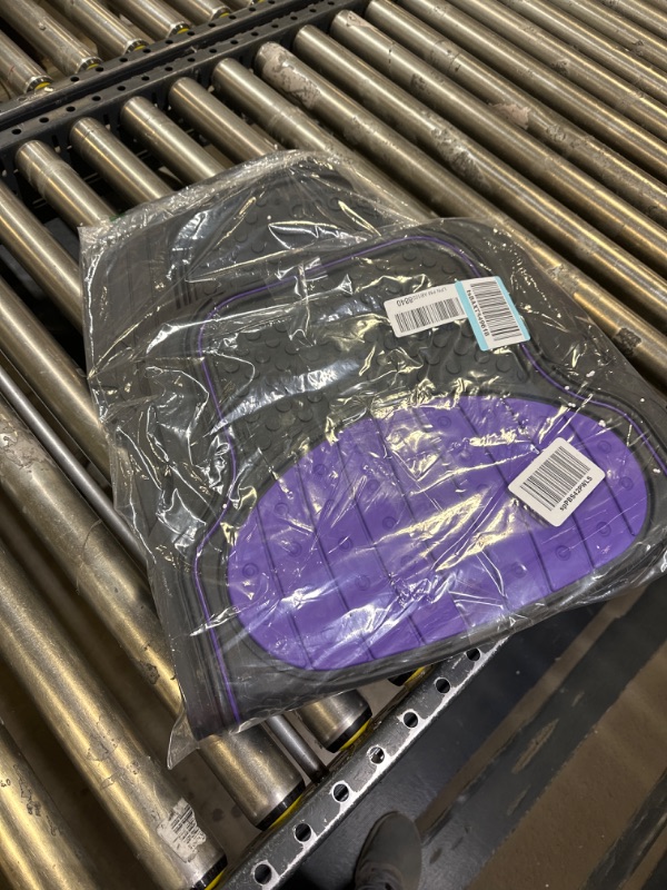 Photo 2 of Automotive Floor Mats Purple ClimaProof for all weather protection Universal Fit Heavy Duty Rubber fits most Cars, SUVs, and Trucks (Full Set Trim to Fit) FH Group F11500PURPLE