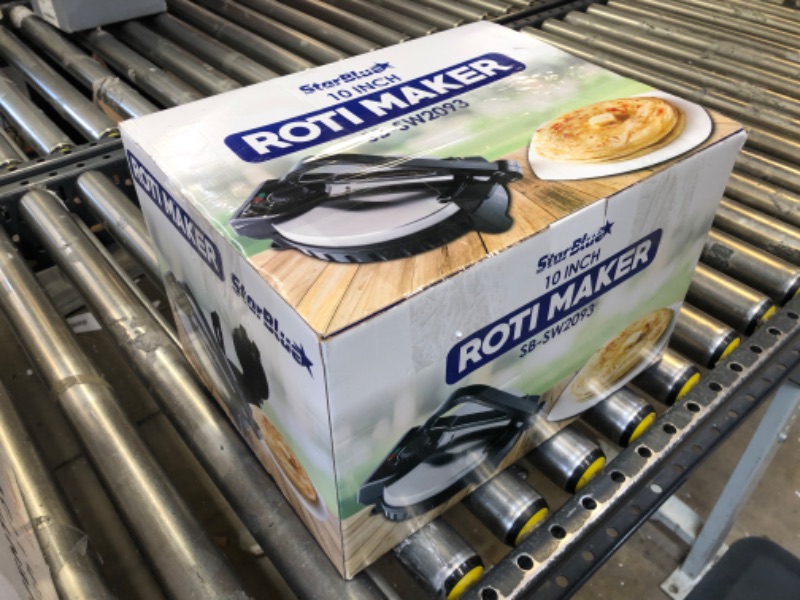 Photo 2 of 10inch Roti Maker by StarBlue with FREE Roti Warmer - The automatic Stainless Steel Non-Stick Electric machine to make Indian style Chapati, Tortilla, Roti AC 110V 50/60Hz 1200W ------- MINOR USED, SCRATCHES ON ITEM, TURNS ON