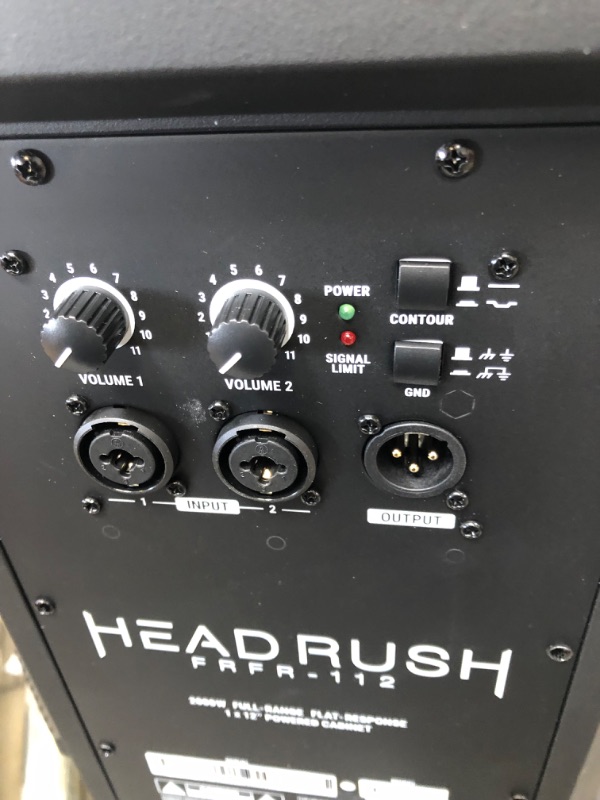 Photo 7 of HeadRush FRFR-112 | Active 2000-Watt Full-Range, Flat-Response 12-in/2-Way Cabinet for Guitar Multi FX and Amp Modelling Processors ------ SCUFFS AND SCRATCHES ON ITEM AS SHOWN IN PICTURES, TURNS ON