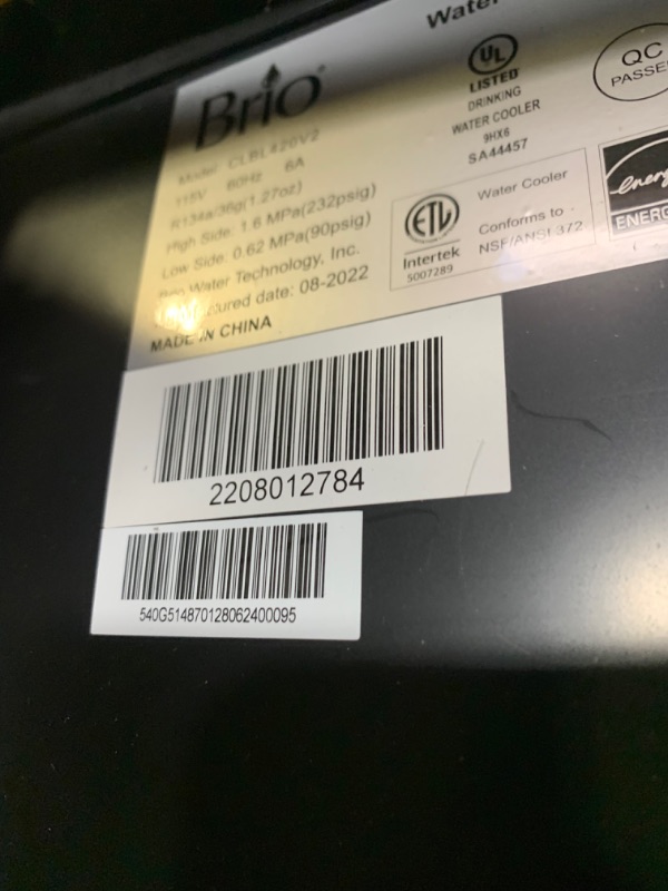 Photo 1 of Brio Bottom Loading Water Cooler Water Dispenser – Essential Series - 3 Temperature Settings - Hot, Cold & Cool Water - UL/Energy Star Approved --- Box Packaging Damaged, Item is New