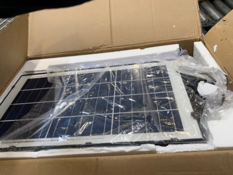 Photo 3 of 1600W Solar Street Lights Outdoor 120000 Lumens Dusk to Dawn Motion Sensor Solar Light --- Box Packaging Damaged, Moderate Use, Missing Some Hardware
